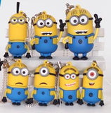 Minions USB Flash Drive 1gb 2gb 4gb 8gb 16gb 32gb Pendrive PVC Cartoon key/card flash disk usb memory stick 50pcs/lot