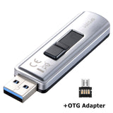 SSK SFD201 USB 3.0 Flash Drive 128G 64GB 32GB 16GB High-speed Pen Drive Retractable Type USB Stick Free Shipping